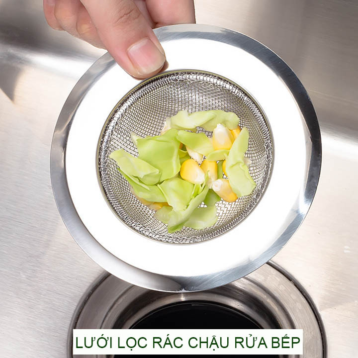 Khay lưới lọc rác chậu bếp bằng inox không gỉ