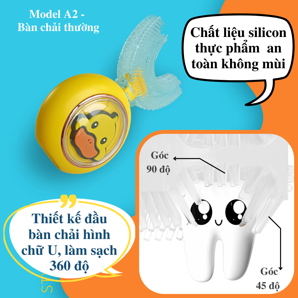 Hình ảnh Bàn chải điện đánh răng tự động cho trẻ em giúp bé thích thú việc đánh răng dễ dàng hơn