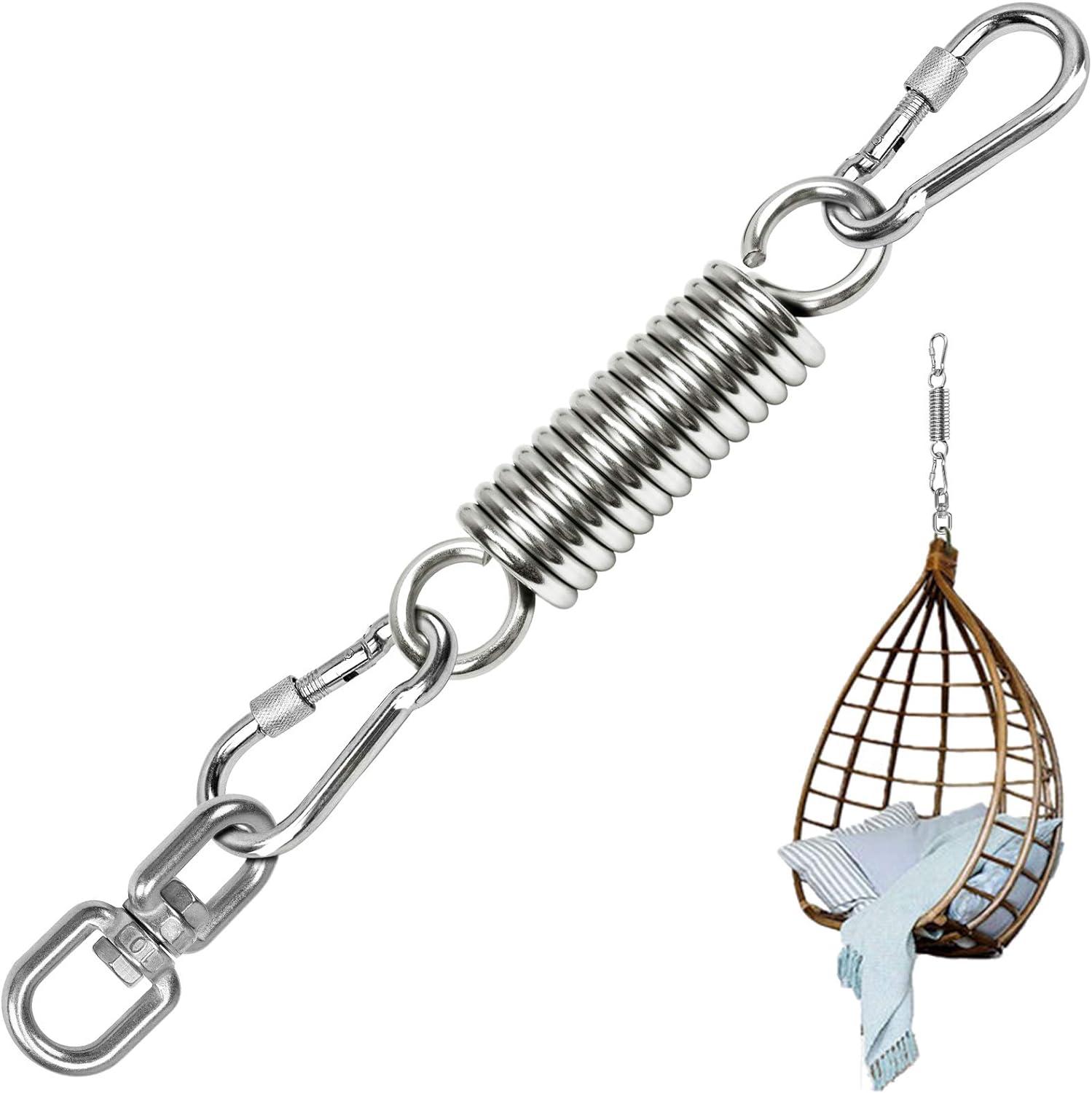 Treo ghế treo, phụ kiện treo ghế lò xo dao động lò xo căng lò xo treo lò xo thép 2 móc gài và xoay 360° Tải trọng lên đến 250kg dành cho giá treo bao đấm, võng tập yoga