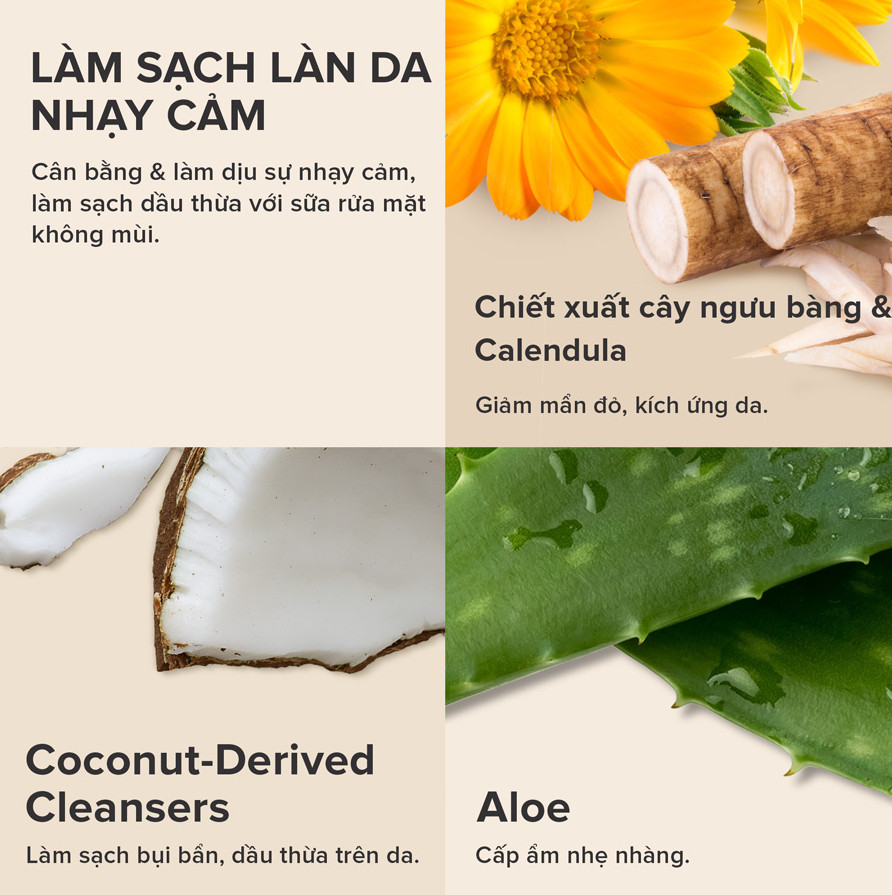 Sữa rửa mặt phục hồi cho da thường tới da dầu Paula's Choice Calm Nourishing Cleanser Normal to Oily/Combination 198ml (Nhập khẩu)