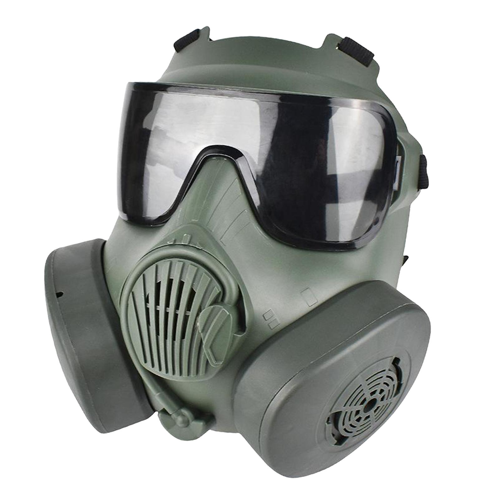 Protective Mask, Safety Full Face Eye Protection Dummy Toxic Gas Mask with Adjustable Strap for BB Gun CS Cosplay Costume Halloween