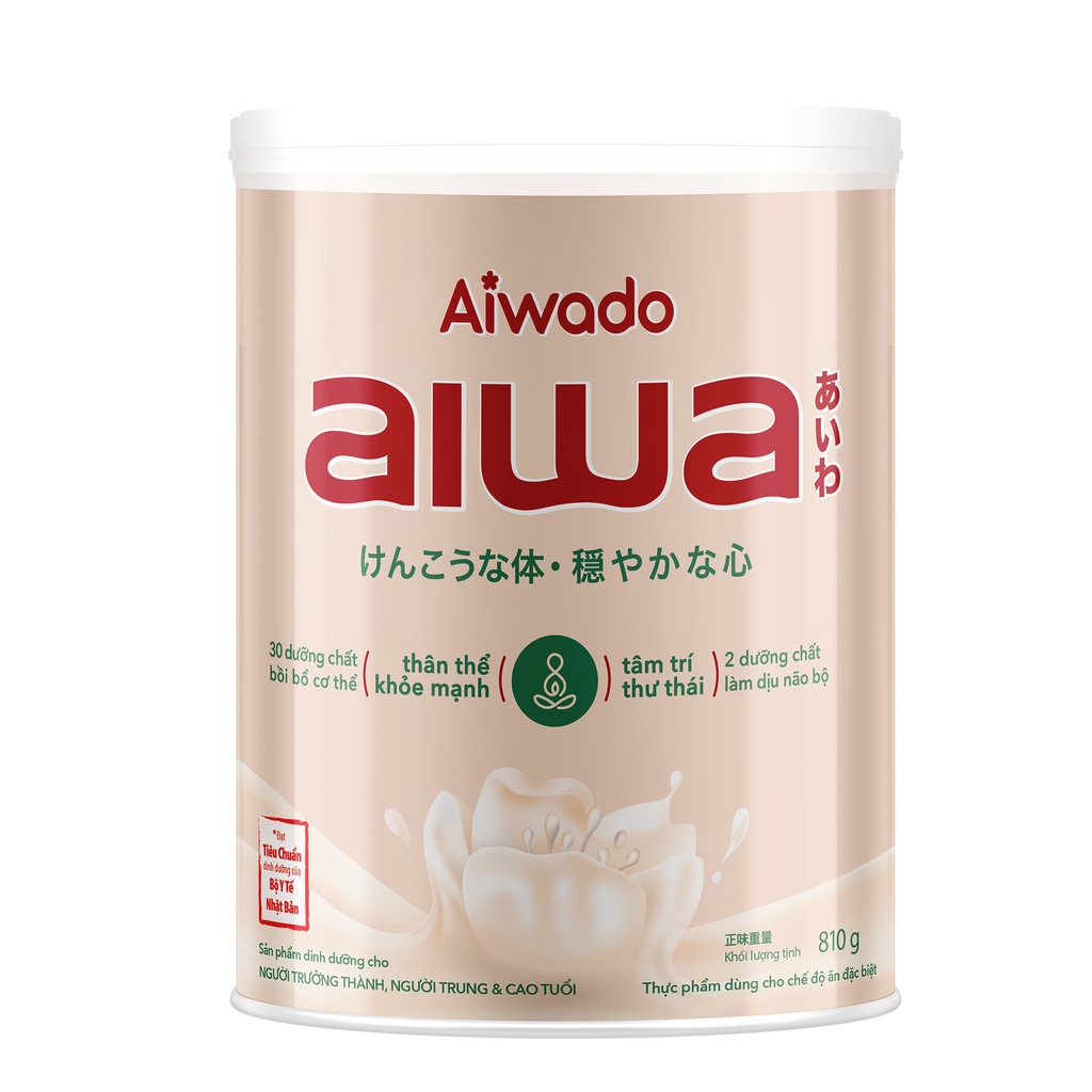 Sữa bột Aiwado Aiwa - Thân Khoẻ Tâm An lon 810g
