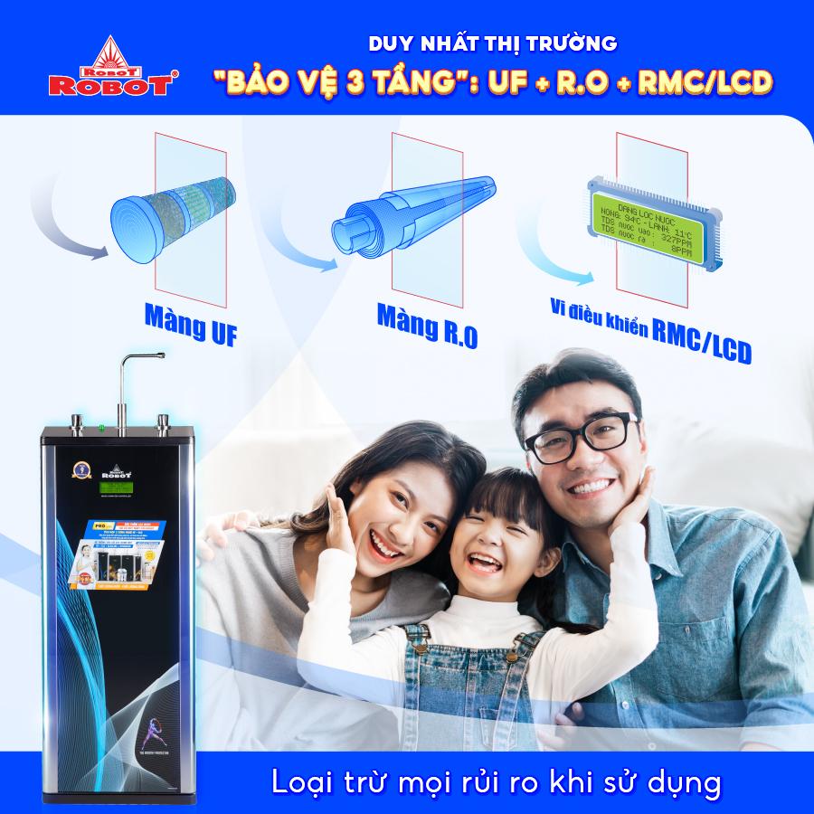 Máy Lọc Nước ROBOT Nóng Nguội Spring Pro 9GH-UR Sử Dụng Công Nghệ R.O + U.F - Hàng Chính Hãng