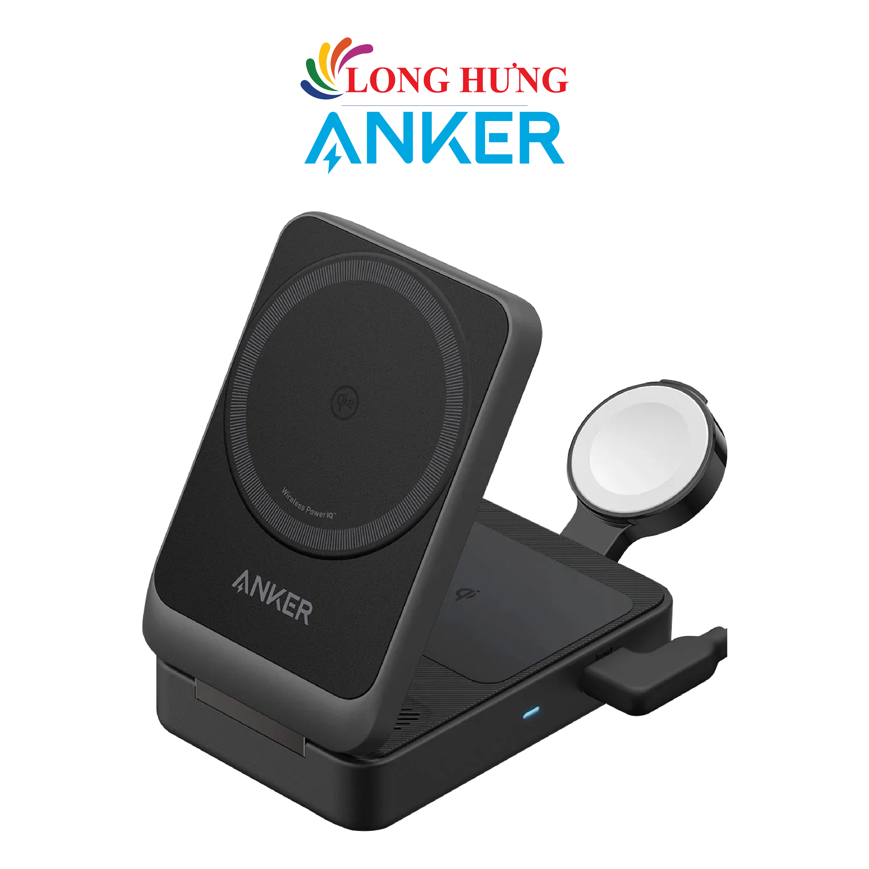 Đế sạc không dây Anker MagGo Wireless 3 in 1 Foldable B2557 - Hàng chính hãng