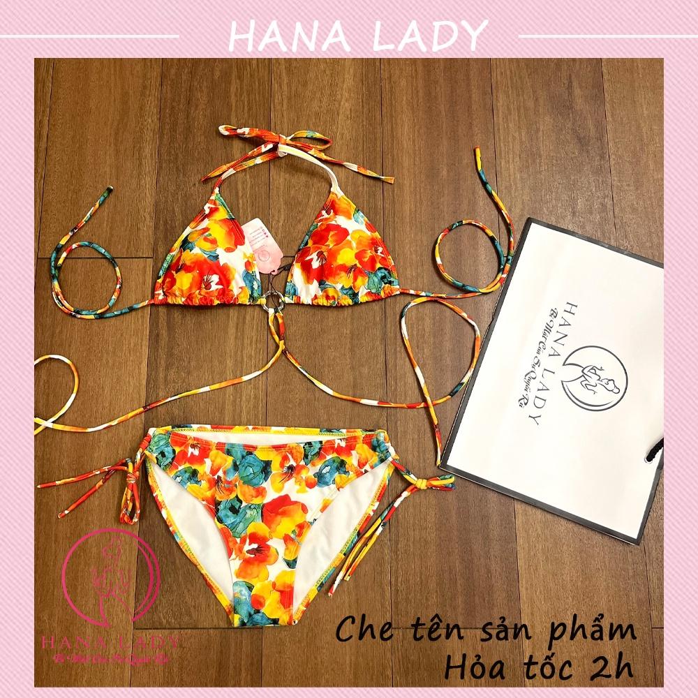 Bikini sexy 2 mảnh kèm choàng - Đồ tắm đi biển hoa hạ gợi cảm BN141