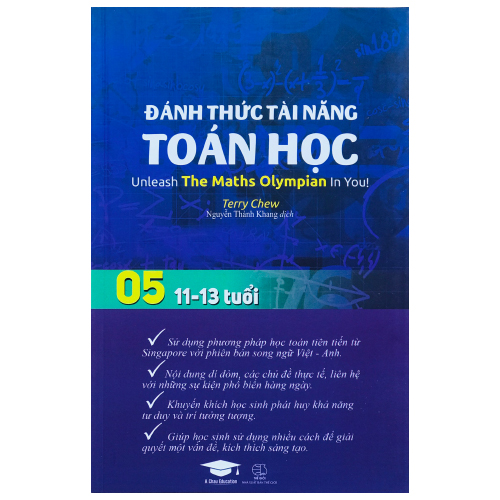 Sách Đánh Thức Tài Năng Toán Học 5 - Sách Song Ngữ Giúp Trẻ Vừa Học Toán Vừa Ôn Luyện Tiếng Anh - Á Châu Books, Bìa Cứng, In Màu