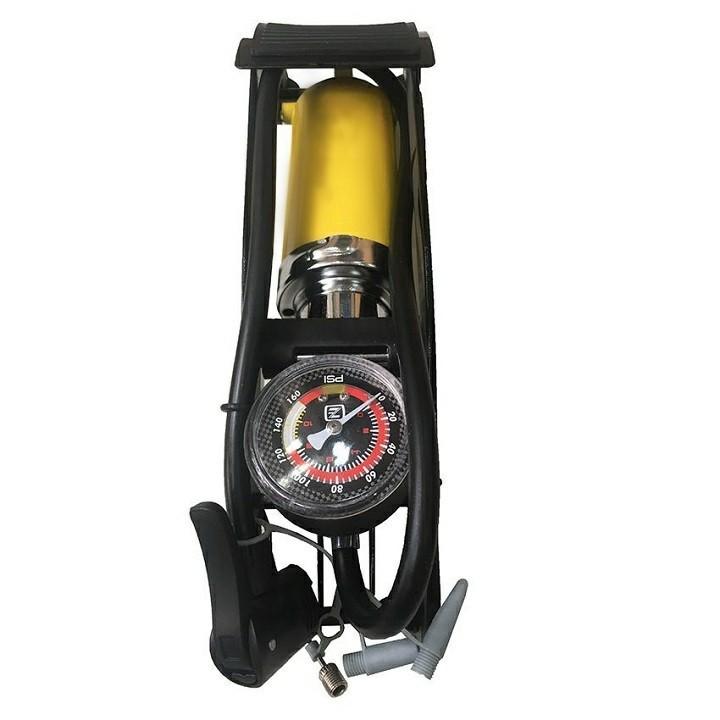 Ống bơm đạp FP0902A, bơm bánh xe máy, xe đạp, bơm banh, bơm phao, đồng hồ đo áp suất.