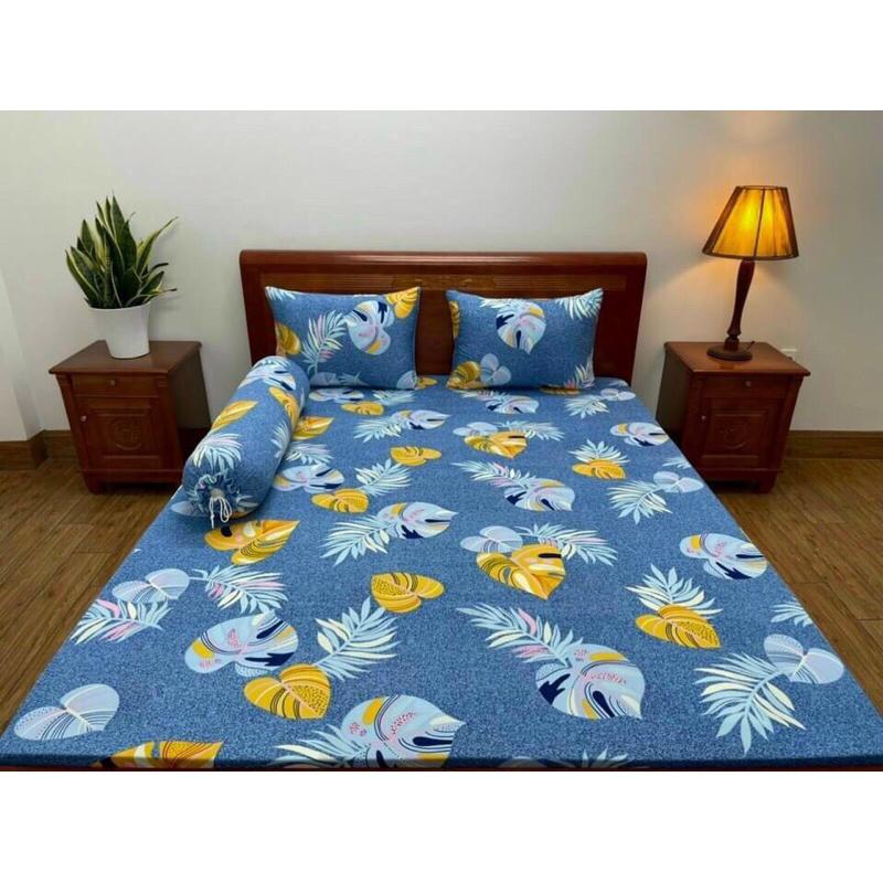 BỘ GA GỐI ️ LÁ MÔN THUN LẠNH HÀN QUỐC 1m->1m8x2m