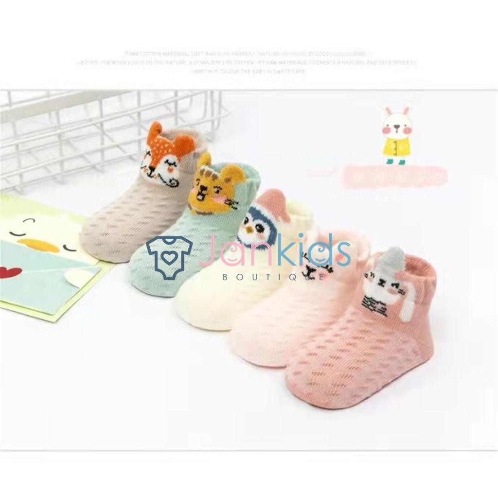 Set 5 đôi tất lưới cotton ROBIBABI thoáng khí mềm mịn cho bé mẫu mới nhất 2021 (sơ sinh - 3 tuổi)