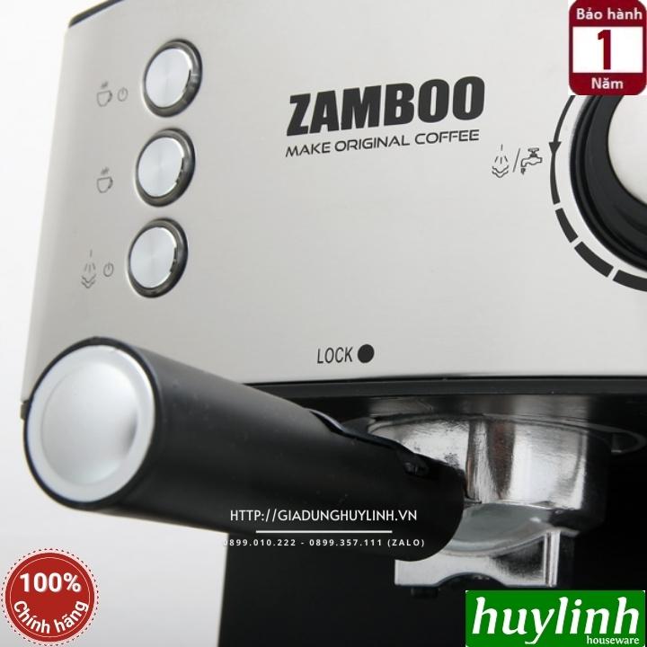 Máy pha cà phê Espresso gia đình Zamboo ZB-88CF - 15bar - Tặng 500 gram cafe - Hàng chính hãng