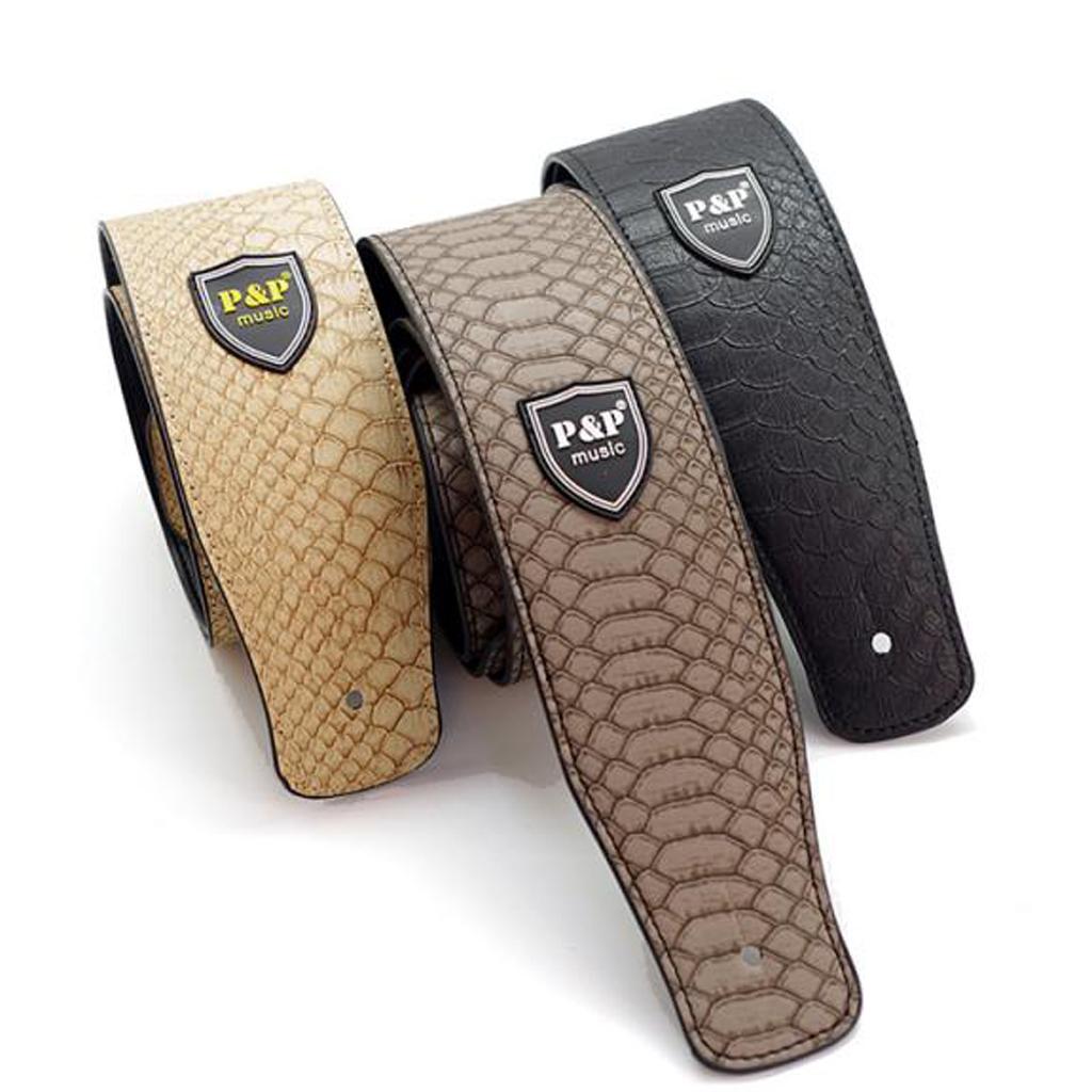Durable PU Leather Strap Belt for Guitar Bass Musical Instrument Accessory