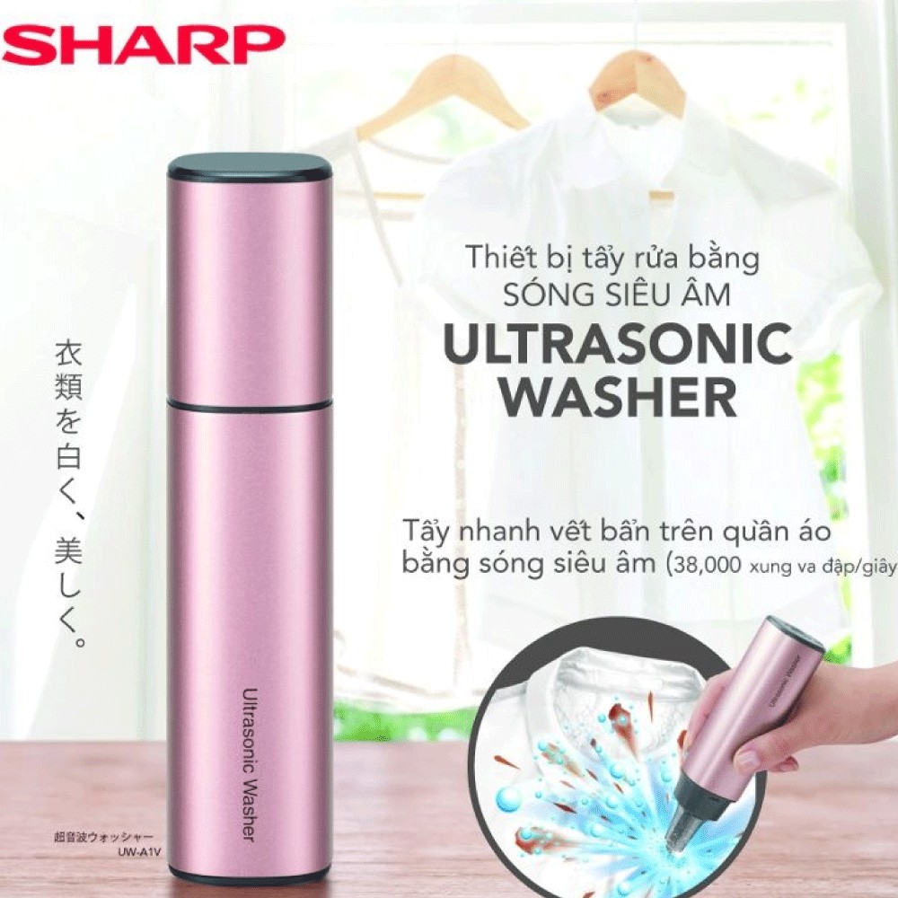 Máy giặt mini dùng sóng siêu âm Sharp UW-A1V-N - Hàng chính hãng