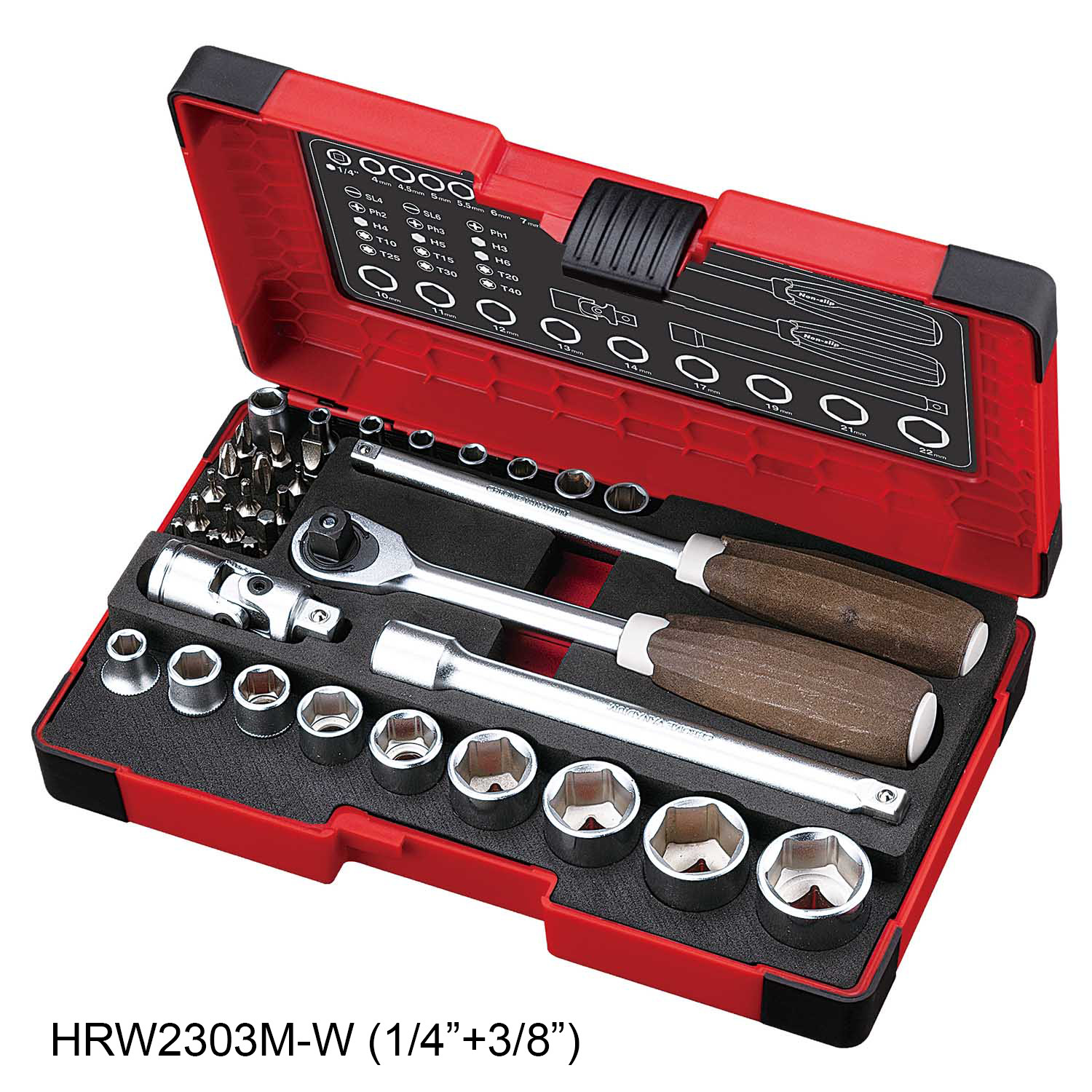 Bộ khẩu 1/4" & 3/8" No.HRW2303M-W Vessel