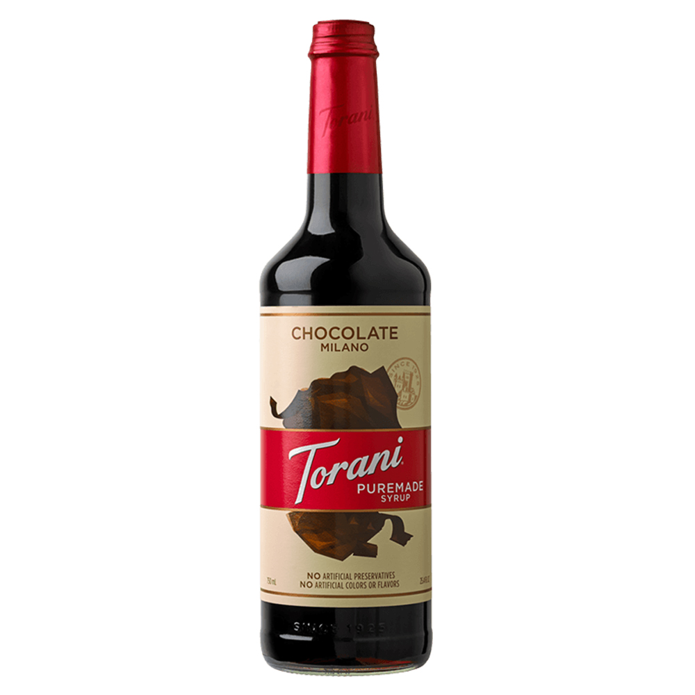 Siro Pha Chế Vị Socola Torani Puremade Chocolate Milano Syrup 750ml Mỹ