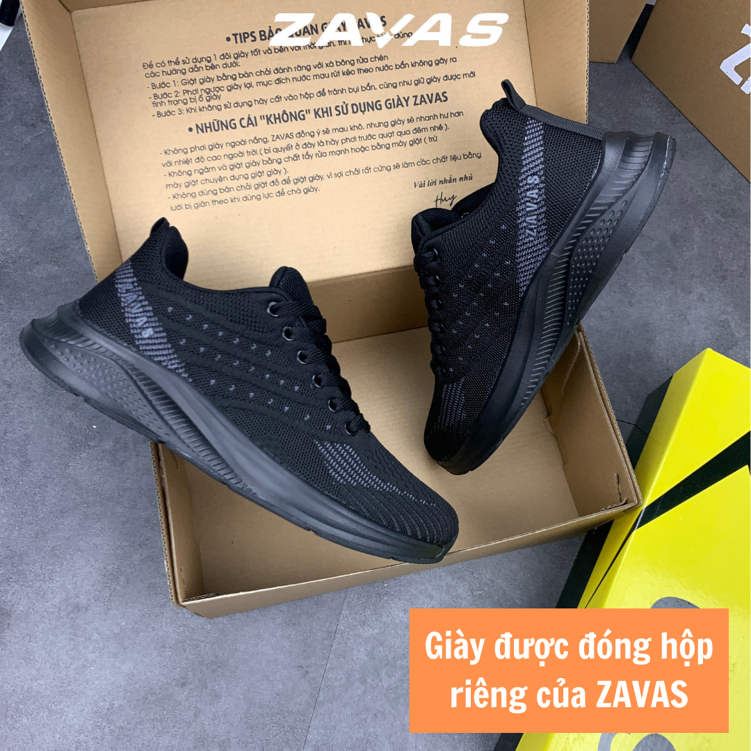 Giày thể thao nam ZAVAS phong cách sneaker êm nhẹ, công nghệ ép nhiệt lưới flynit thoáng khí - Z70