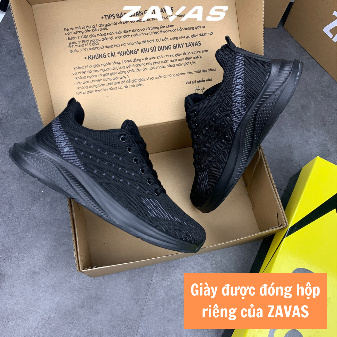 Giày thể thao nam ZAVAS phong cách sneaker êm, nhẹ, công nghệ ép nhiệt lưới flynit thoáng khí - Z70