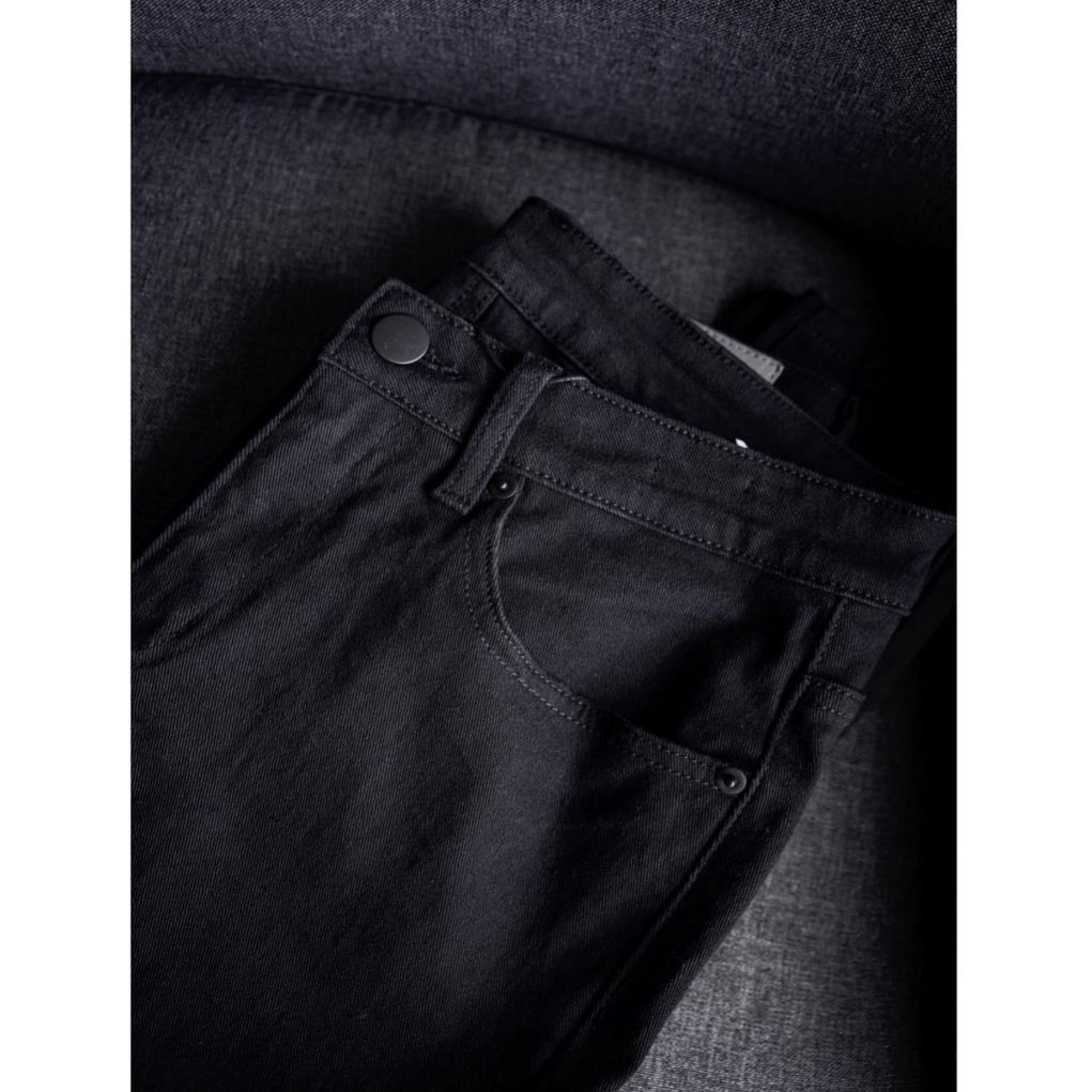 Quần Jeans Skinny Nam Rách Gối Màu Đen Vải Co Giãn Nhẹ, Không Phai Màu Phong Cách Hàn Quốc