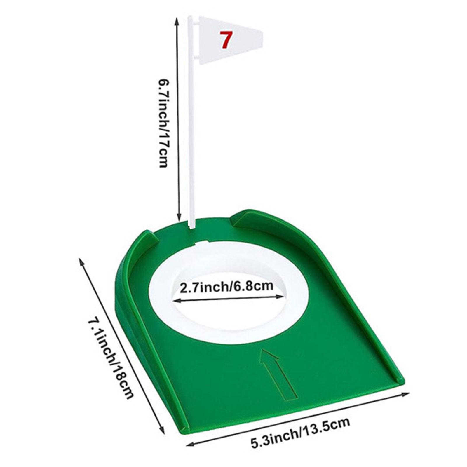 9Pcs Golf Putting Cup and Flag, Golf Practice Cup Supplies Trainer Aid All Direction Putt Training Hole Putt Training Aid for Indoor Golfing