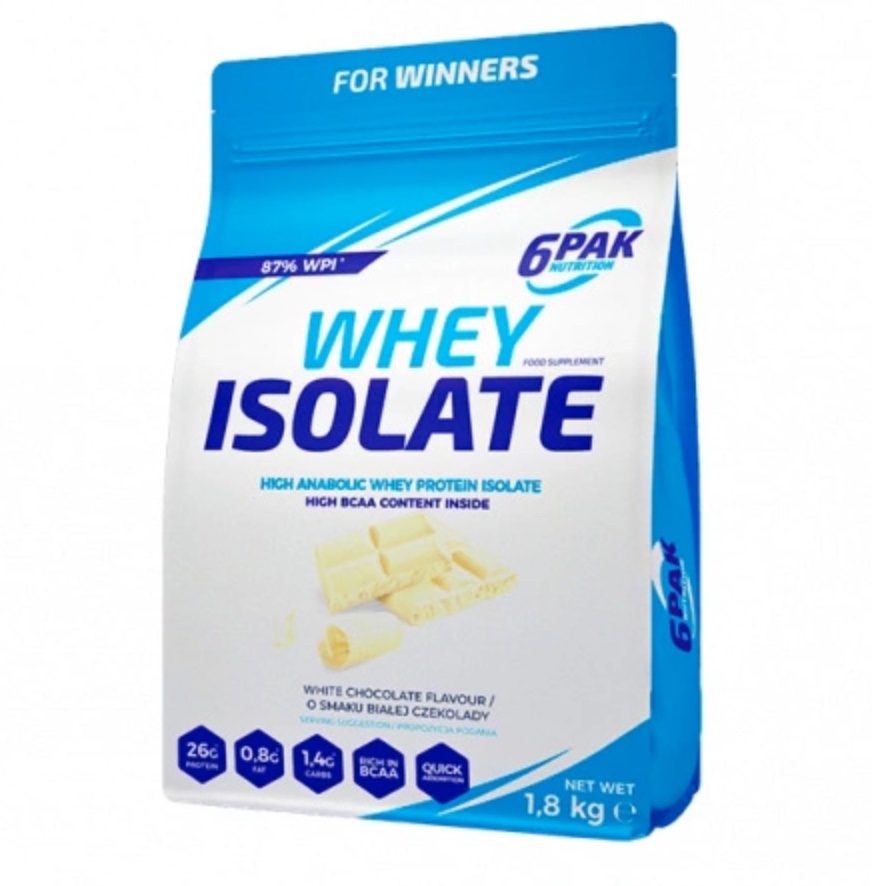 Sữa tăng cơ giảm mỡ 6PAK Whey Isolate 1,8kg Hỗ trợ tăng cơ giảm mỡ giảm mỡ thừa cho người tập thể hình và thể thao - Trec Nutrition