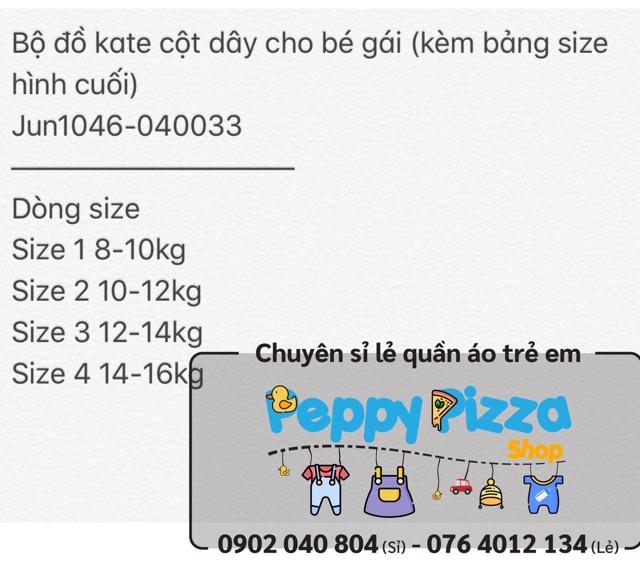 Bộ đồ kate cột dây cho bé gái V013