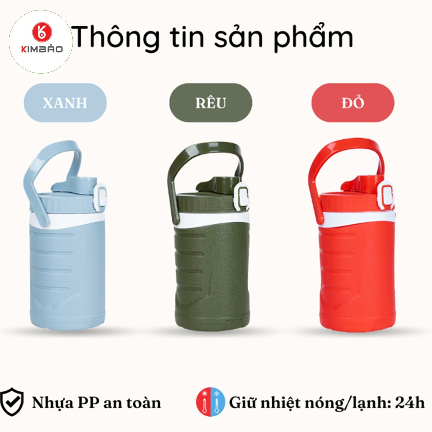 Bình giữ nhiệt nóng lạnh 1L Việt Nhật, Bình đựng nước, đựng trà bảo quản nhiệt độ tốt