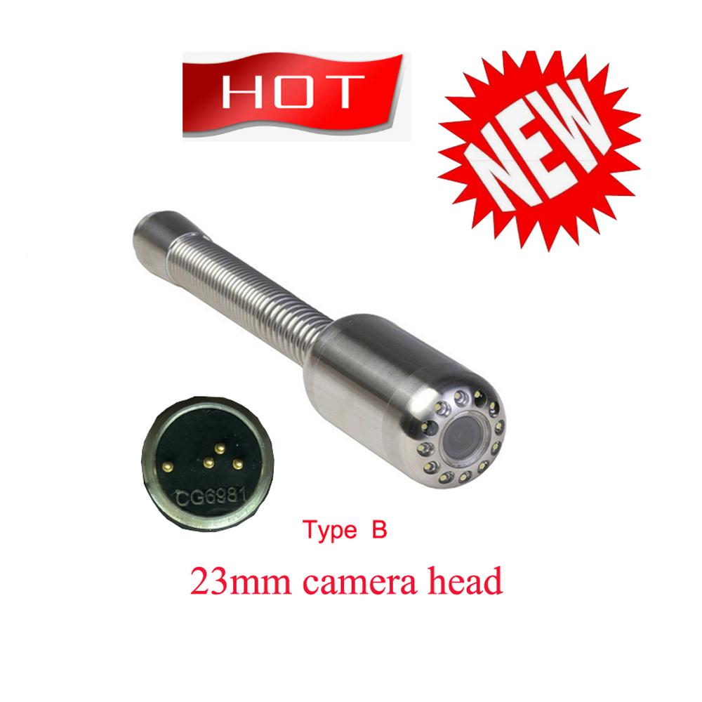 Ống cống công nghiệp bằng thép không gỉ 23mm Đầu camera nội soi chống nước IP 68 được sử dụng để kiểm tra đường ống