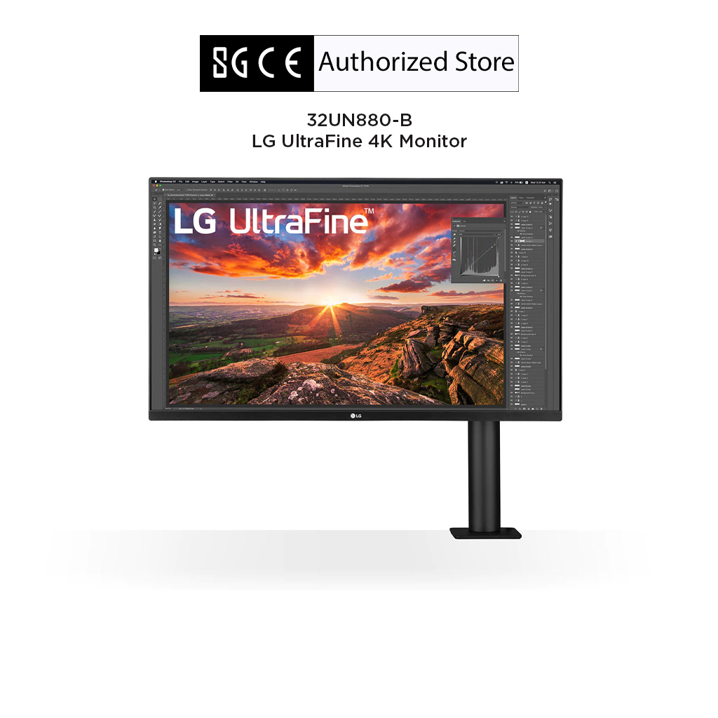 Màn Hình LG 32UN880-B 32'' UHD 4K Ergo  5ms / 60Hz / IPS / USB Type-C / AMD FreeSync / Maxx Audio  - Hàng Chính Hãng