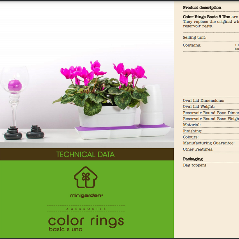 Vòng Phụ Kiện 5 Màu Color Ring Thay Thế Vòng Chậu Kit Trồng Cây Tự Dưỡng nhập khẩu Bồ Đào Nha Basic S và Basic UNO