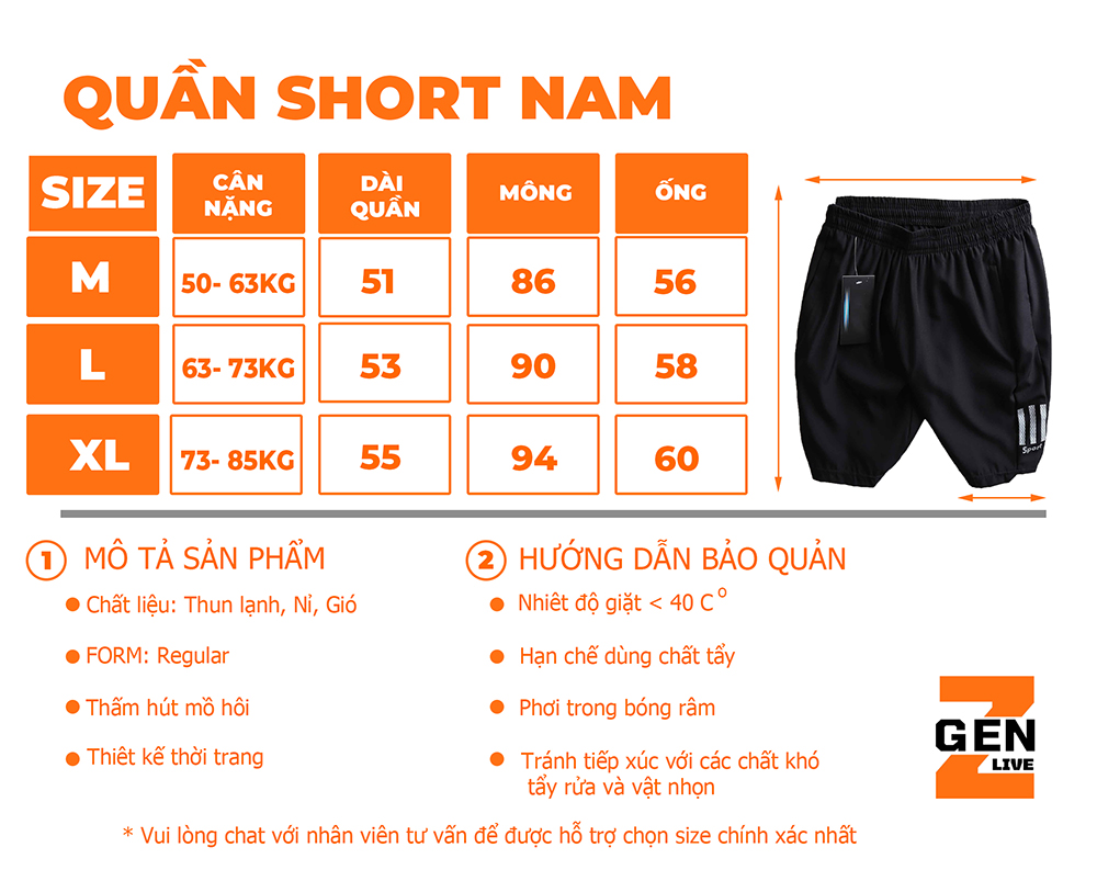 Quần short đùi thể thao thời trang nam, chất vải gió thoáng mát - LZ FASHION - ARD001 - XL &lt; 68kg