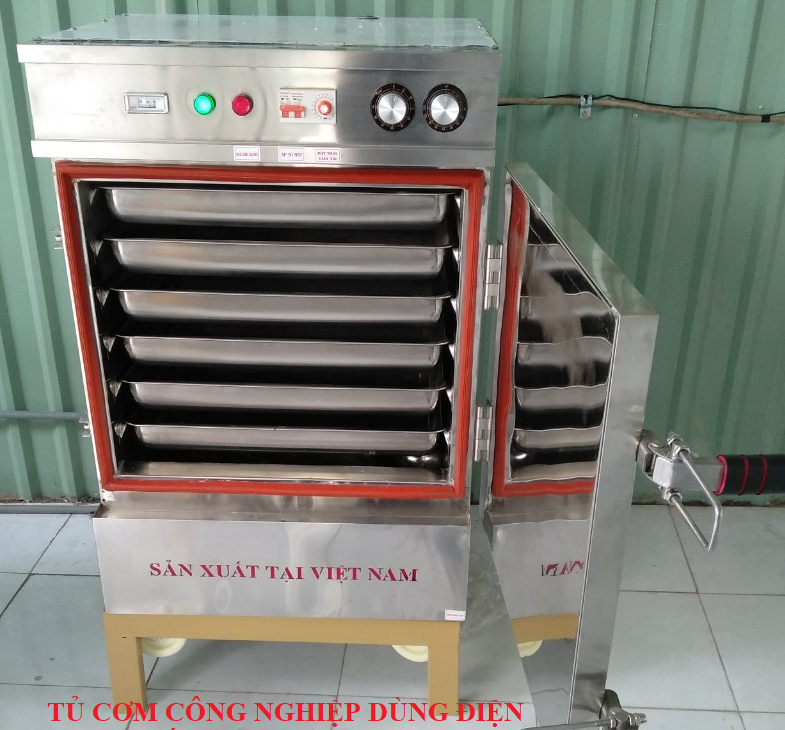 TỦ NẤU CƠM CÔNG NGHIỆP 20KG CÓ ĐIỀU KHIỂN CƠ HẸN GIỜ TẮT 6 KHAY