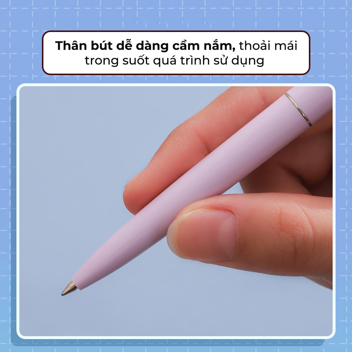 Bút Gel B - Minimalist Butter 0.6 mm - Premium Tip - Thiên Long GELB-028 - Mực Xanh (Màu Thân Bút Giao Ngẫu Nhiên)