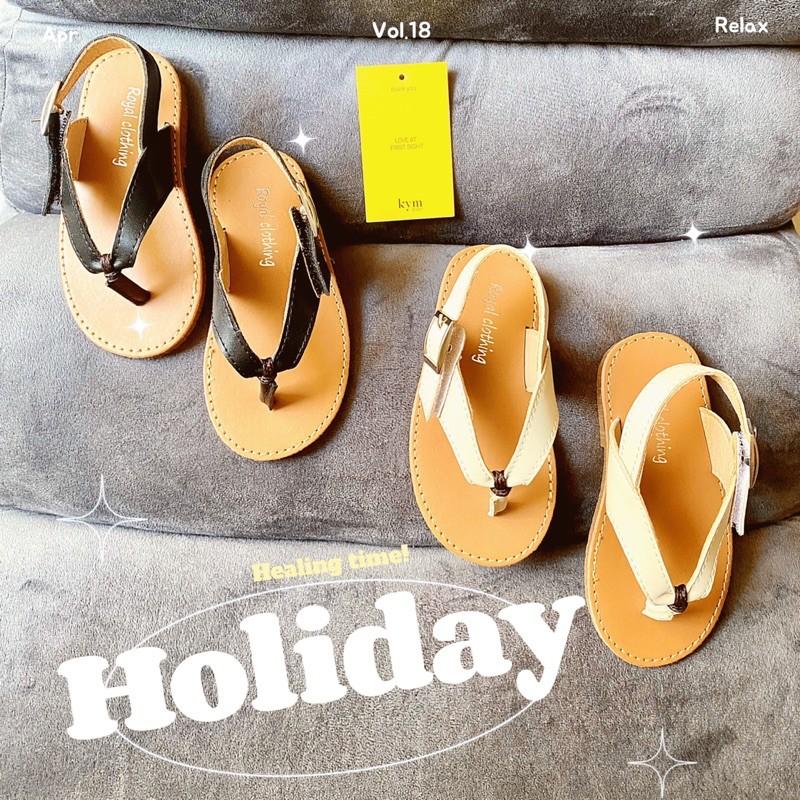 Giày sandal xỏ ngón đế lót da cao cấp và chống trượt cho bé G809