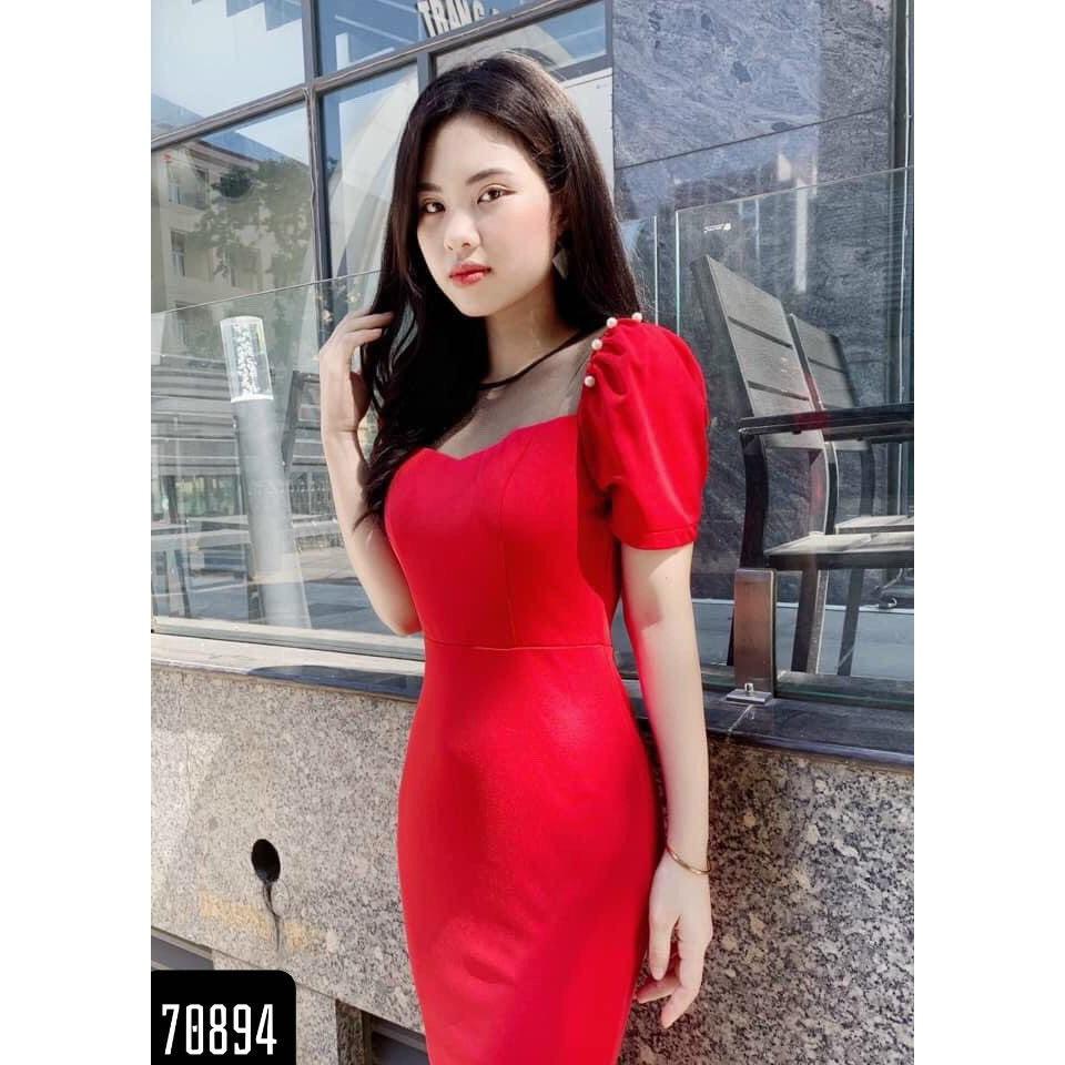 ĐẦM ÔM DỰ TIỆC ĐÍNH CƯỜM TAY DỄ THƯƠNG