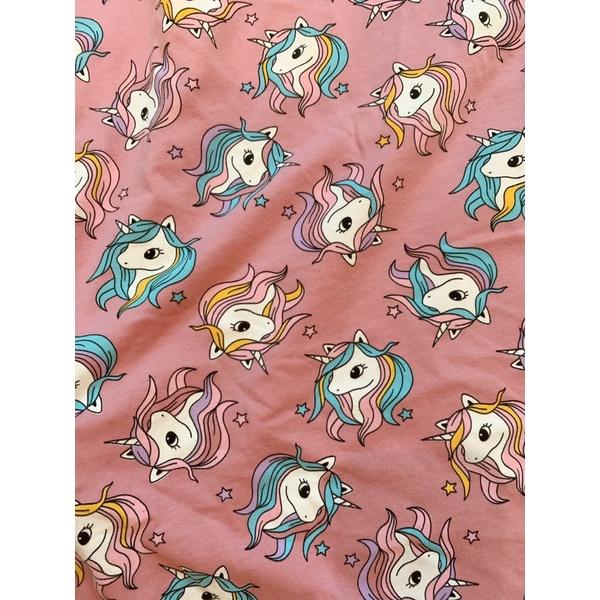 Vải thun cotton hình Pony