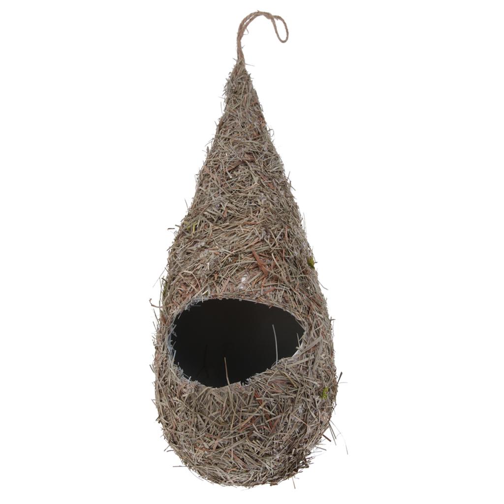 Handmade Straw Bird Nest House Hatch Breeding Grass Cave