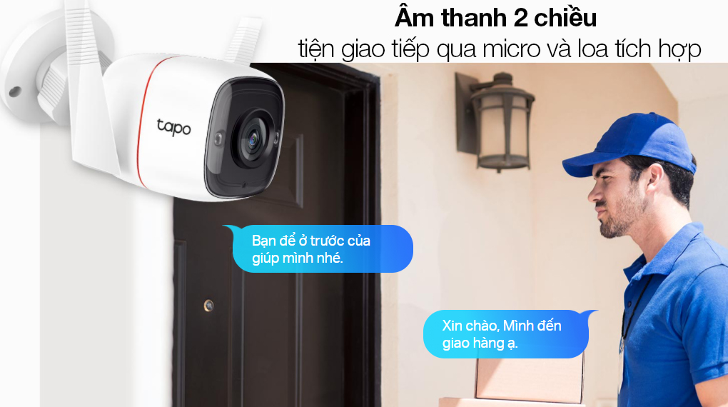 Camera Wi-Fi An Ninh Ngoài Trời Tp-link Tapo C310 Độ Phân Giải 3MP | Hàng Chính Hãng | Màu Trắng