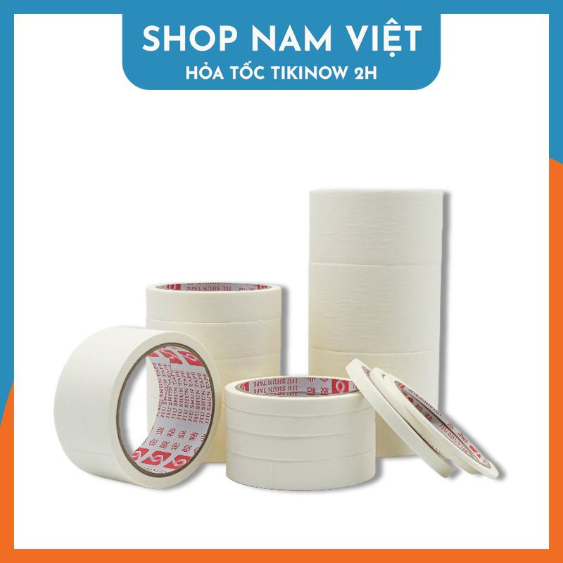 Băng Keo Giấy Chặn Sơn, Chặn Màu Không Để Lại Vết Keo (Bộ 3 Cuộn)