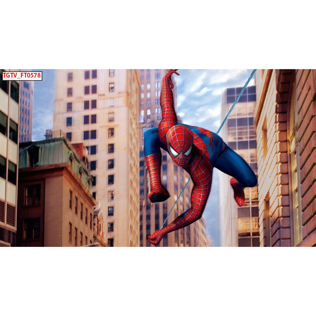 (HCM) Tranh dán tường 3d người nhện, robot, batman tarng trí phòng bé có sẵn keo, dễ dán