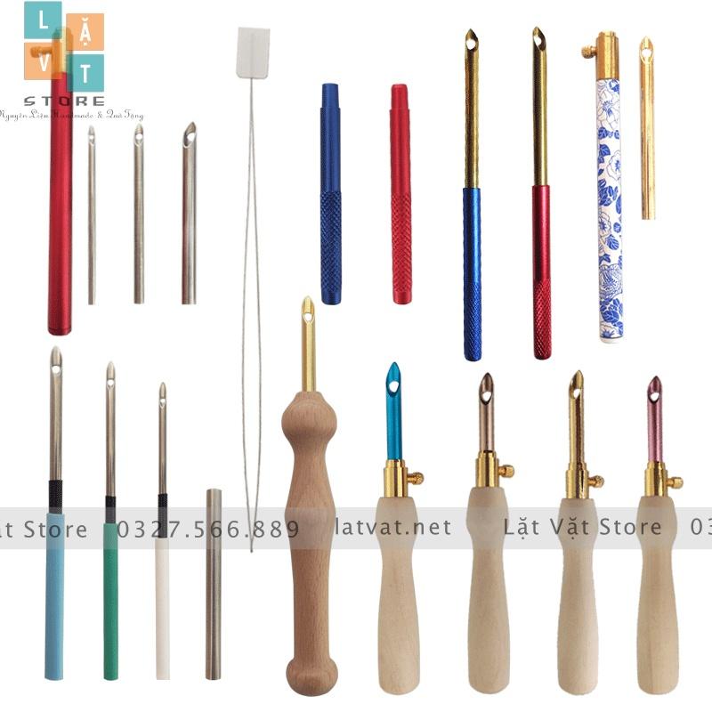 Bút gỗ thêu len xù có để điều chỉnh độ dài kim thêu - Punch Needle Tool