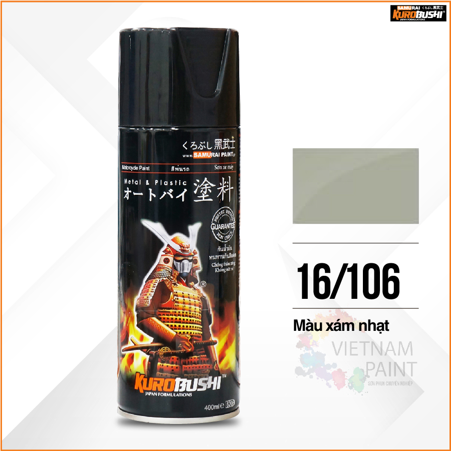 Sơn xịt Samurai Kurobushi - MÀU XÁM SÁNG 106