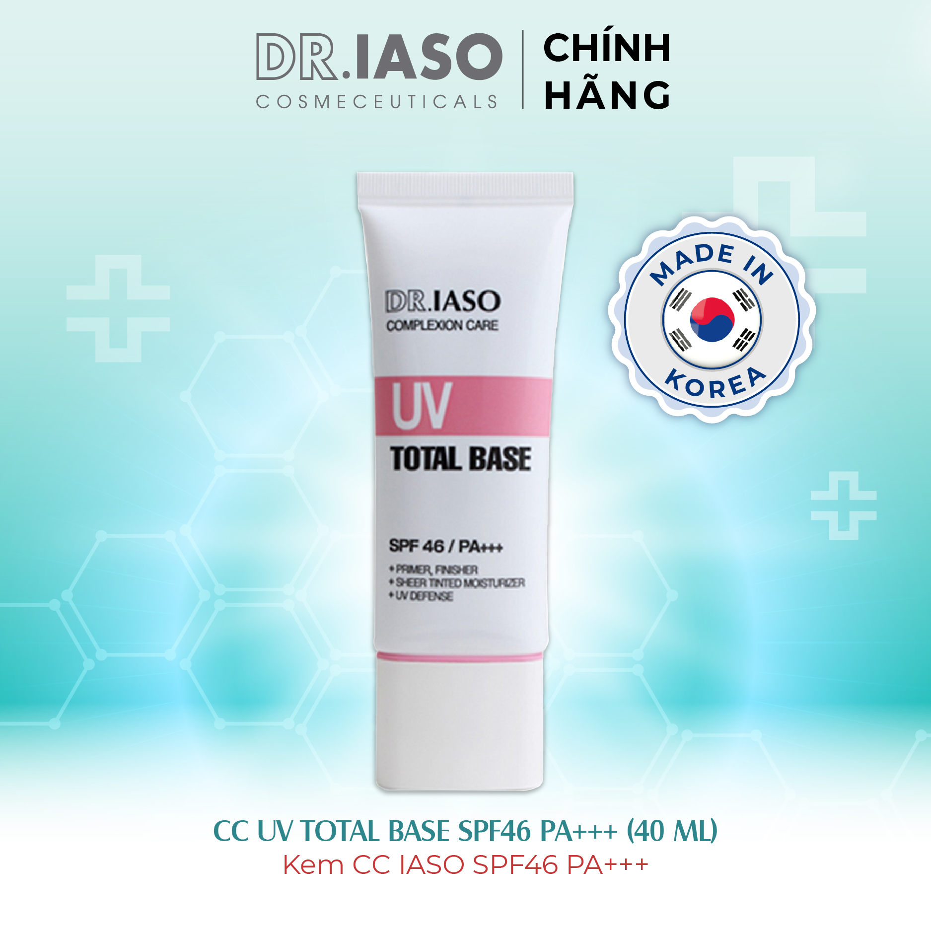 D39 Kem CC IASO SPF46 PA+++ CC UV TOTAL BASE SPF46 PA+++ 40ml