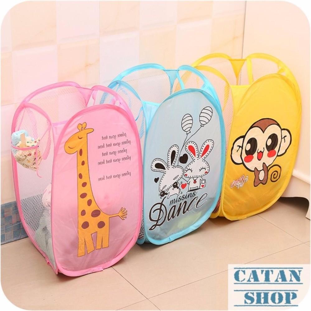 Giỏ, Túi đựng đồ chơi , đồ giặt, đồ dơ, gấp, xếp gọn gàng dễ thương GD18-RQA