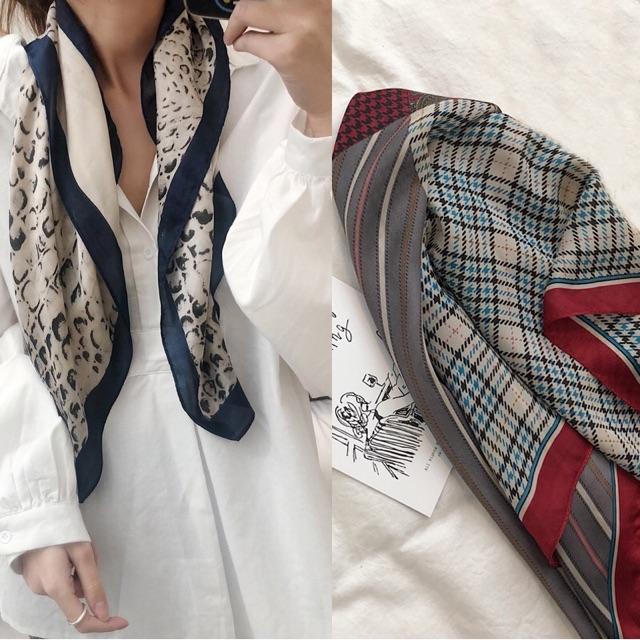 Khăn lụa vuông thời trang công sở size 70x70cm