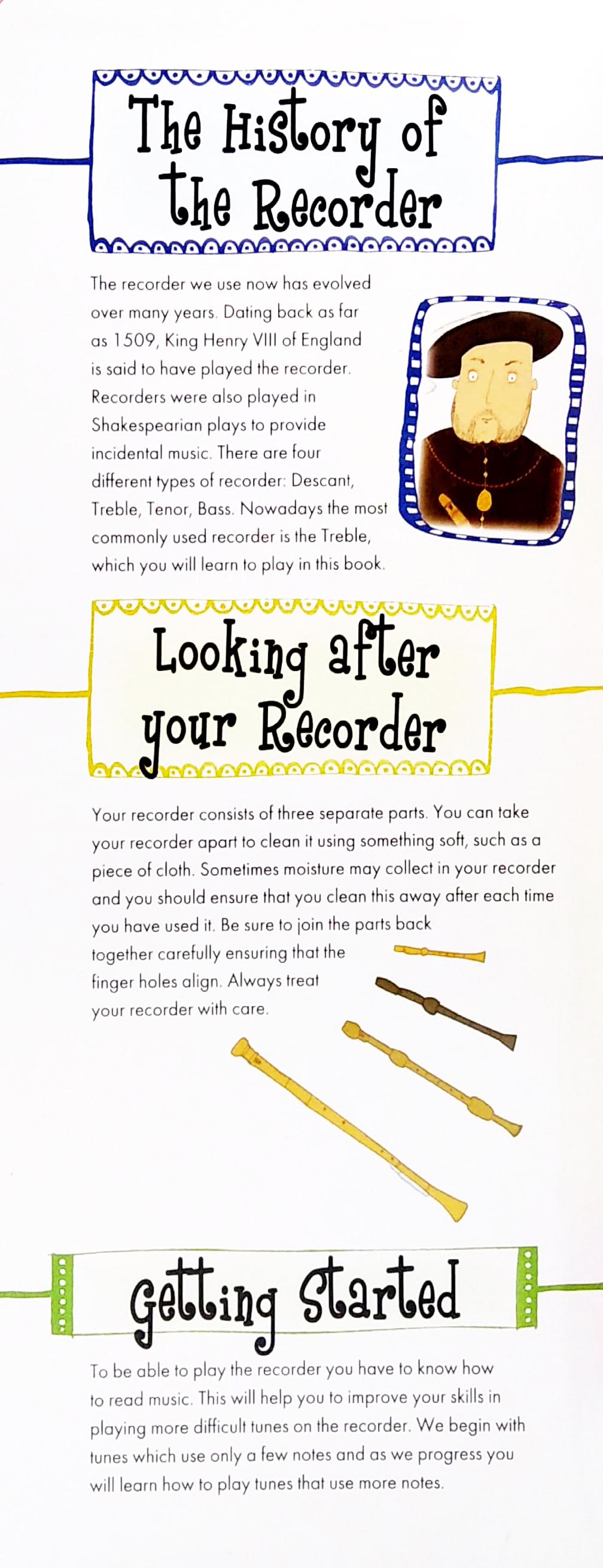 Fun To Learn Recorder Book - Pink