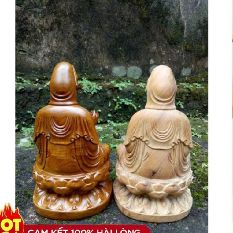 Tượng Quan Âm Gỗ Bách Xanh Nguyên Khối