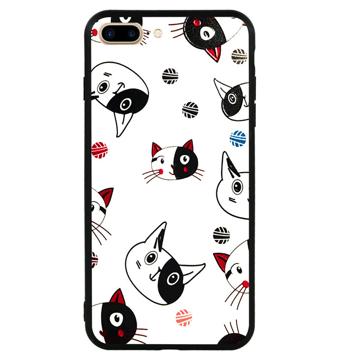 Ốp lưng viền TPU cao cấp dành cho iPhone 7 Plus - Kute Cat 02