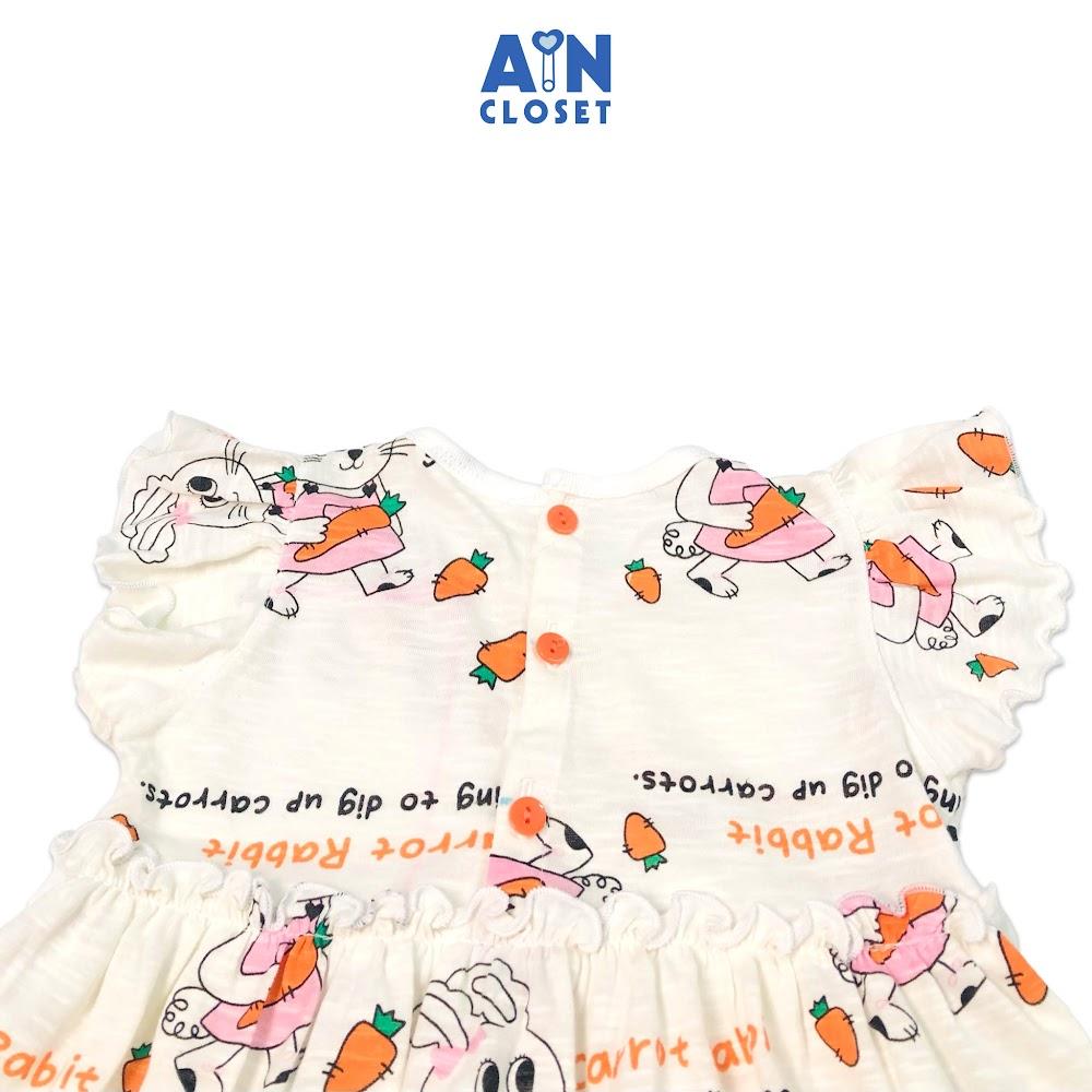 Đầm bé gái họa tiết Thỏ carrot thun xược - AICDBGYECXAF - AIN Closet