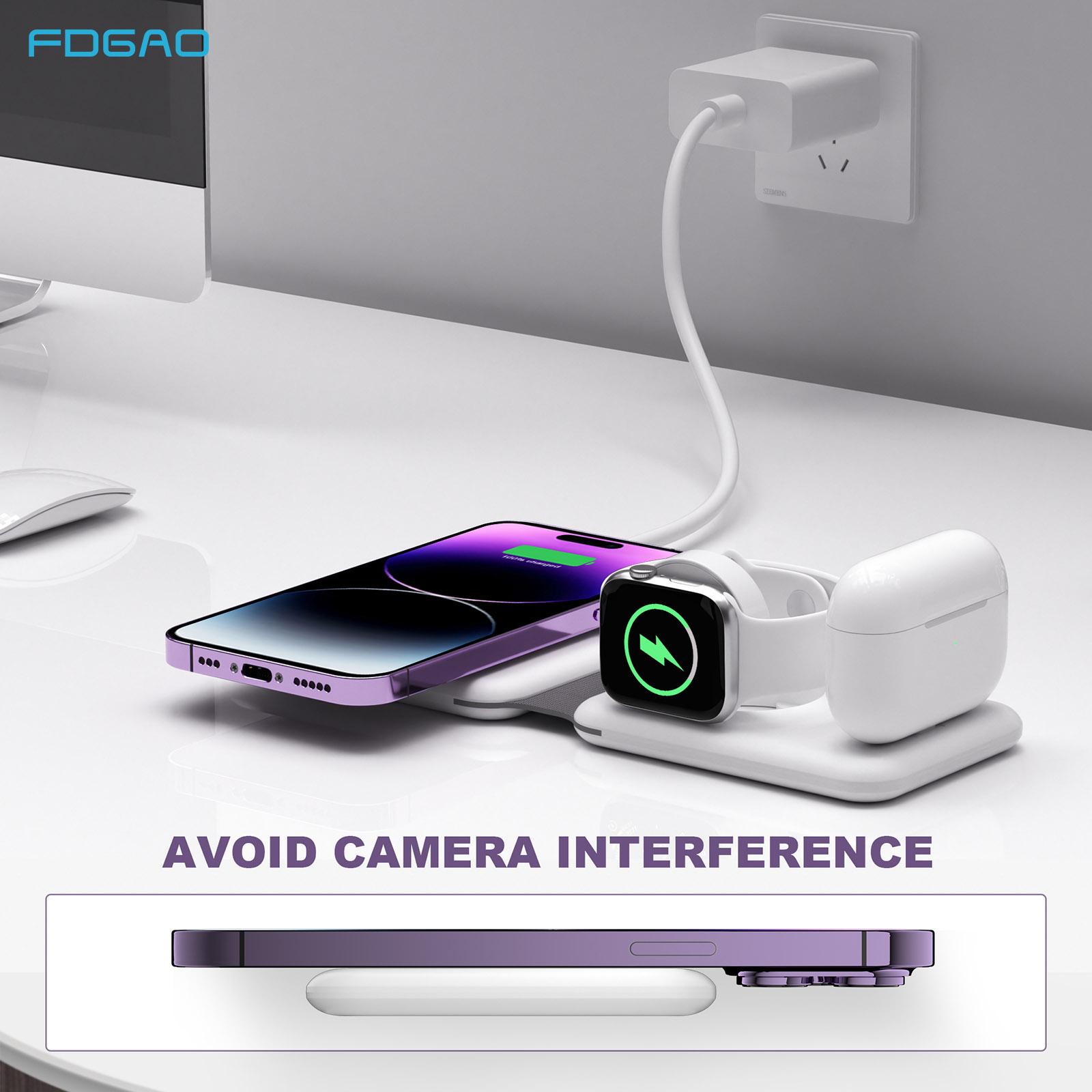 3 trong 1 cho iPhone 14 Pro Max/13/12Pro/11/xs/Fast Wirelet không dây sạc nhanh cho Apple Watch 8/7 cho AirPods 3 Pro