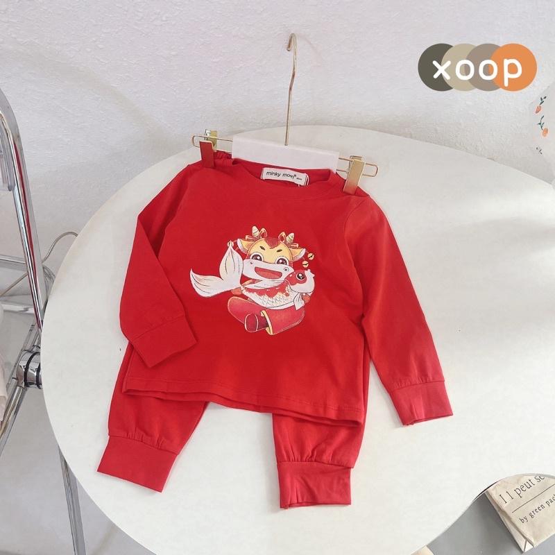 Sale !!! Bộ Dài Tay Cotton 100 % Hàng Minky Mom Họa Tiết Trâu Vàng May Mắn Cực Đẹp Cho Bé (8-18kg)(SP001411 )