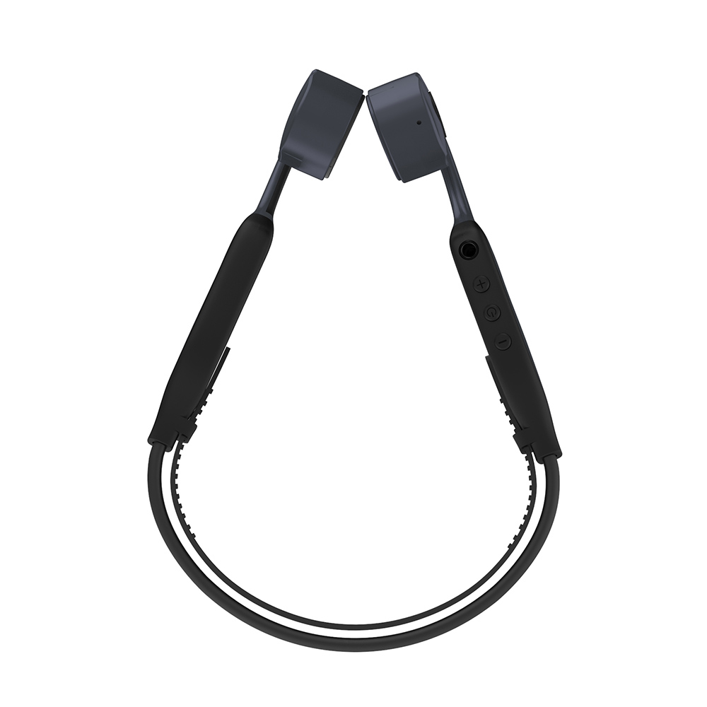 Tai nghe Bluetooth 5.0 K7 Bone Conduction IP55 Chống thấm nước dành cho chạy thể thao Tai nghe Rảnh tay với Mic - Đen & Xám